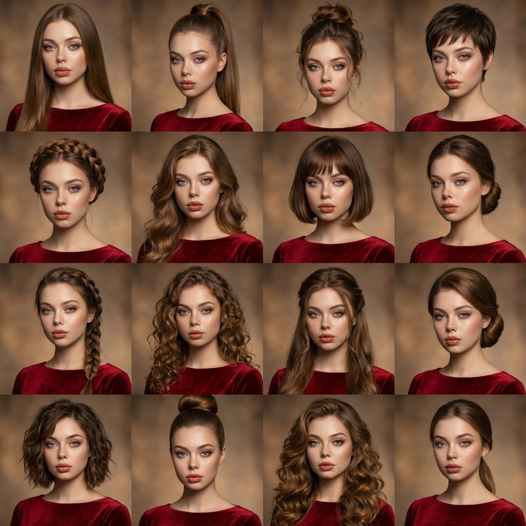 百变发型拼贴照