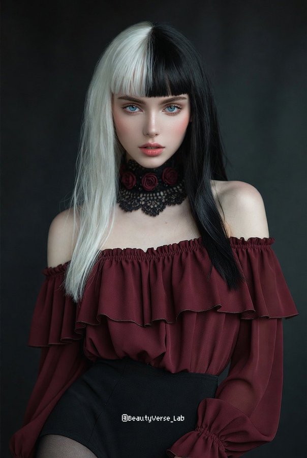 双色冷艳时尚写真