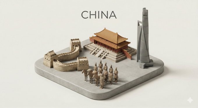 极简地标微景模型