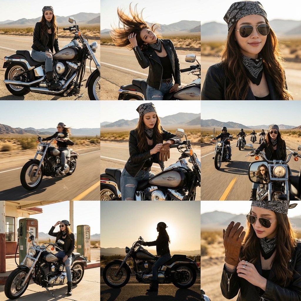 九格机车骑士写真