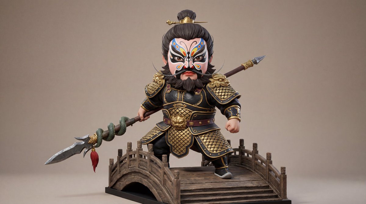 黑金蝴蝶张飞手办