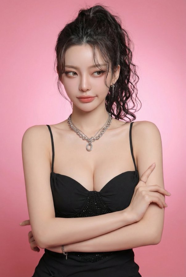 粉调棚拍的傲娇定格照