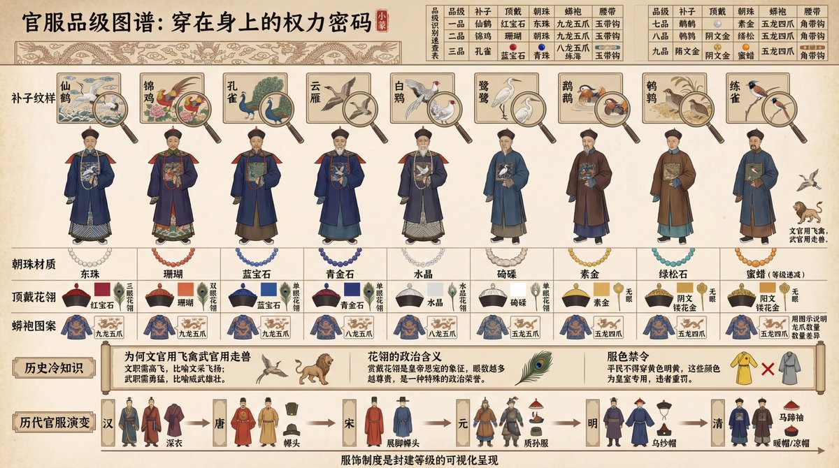 中国古代官服品级图谱