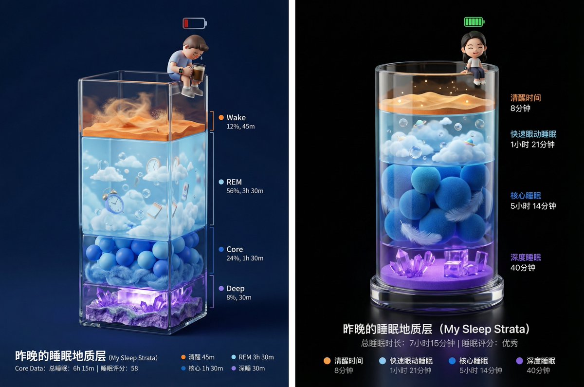 可爱的睡眠报告海报