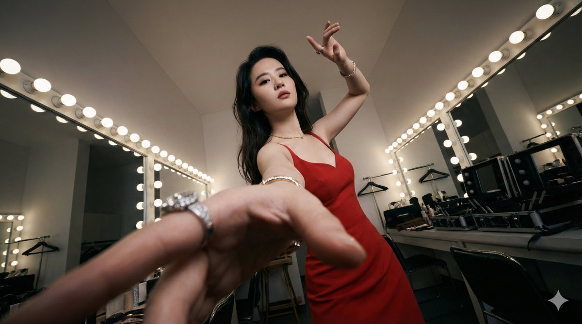 摆出一个时尚复杂有力的姿势