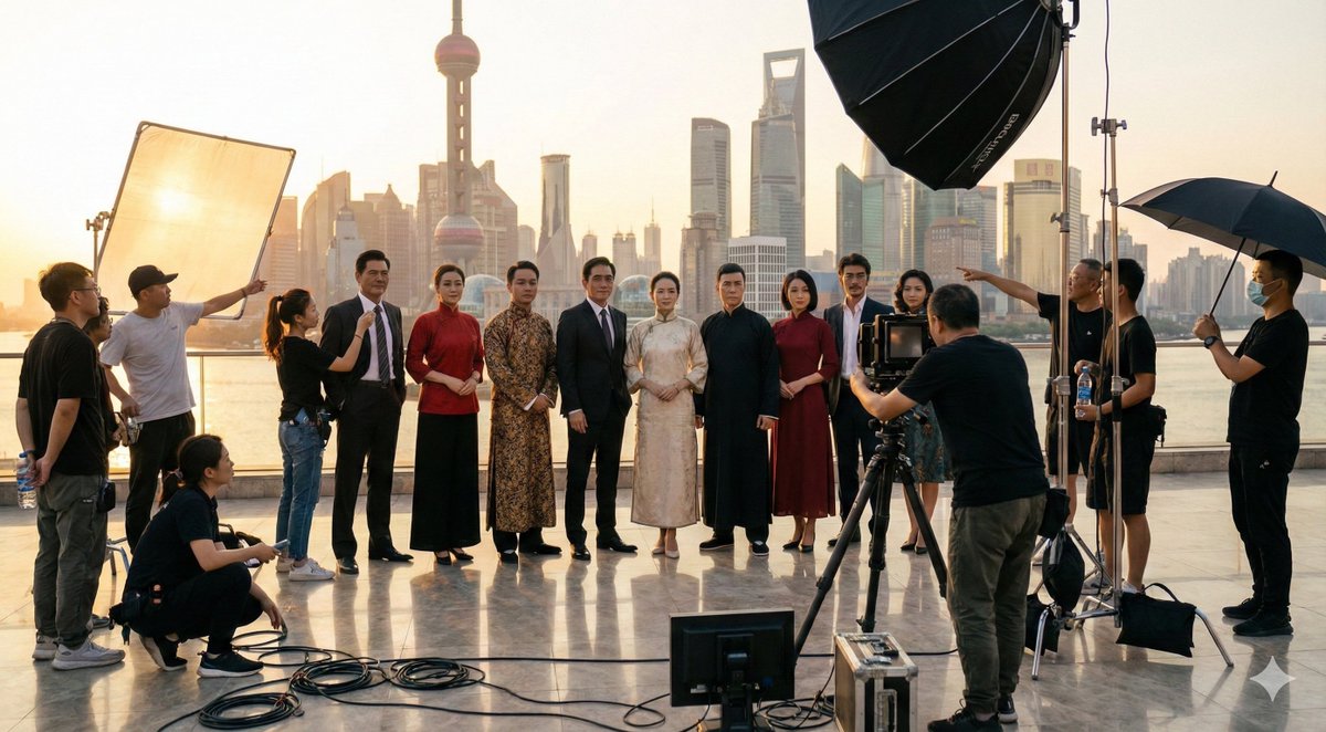 明星合照的幕后花絮