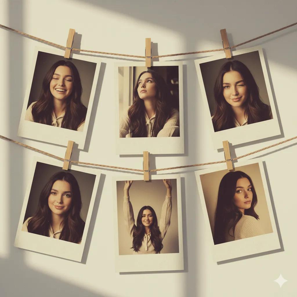 6张复古宝丽来照片