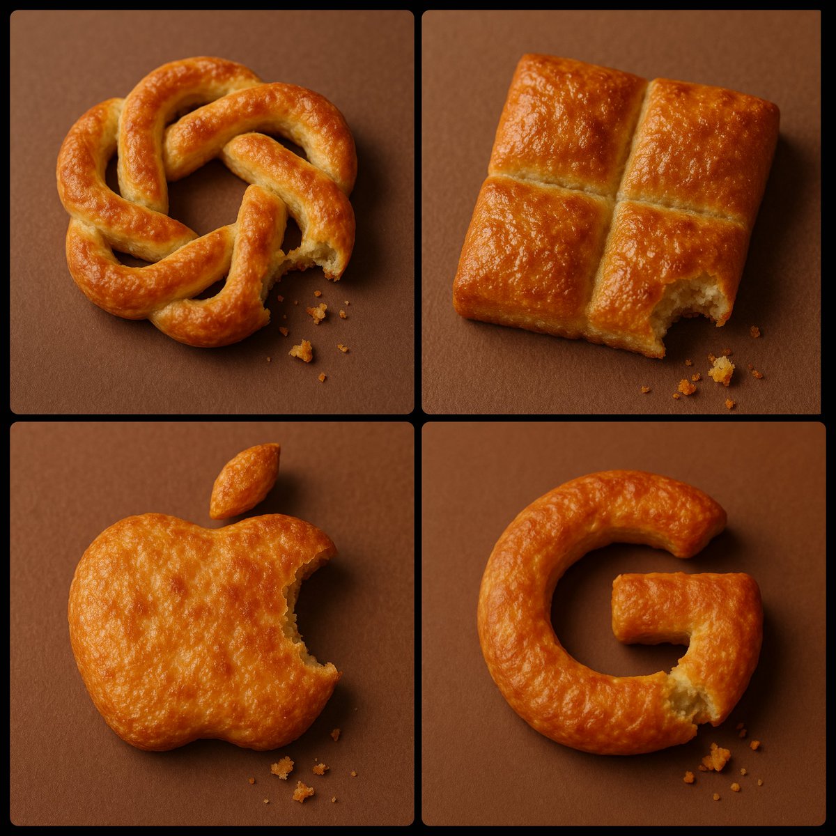 部分咬掉的糕点