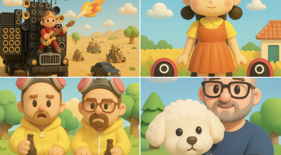 任天堂风格的3D卡通插画